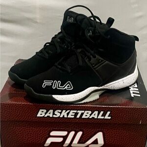 Fila Black and White Basketball Sneakers